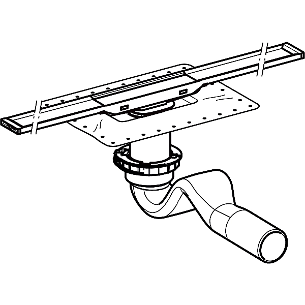 154.454.00.1 CleanLine20 Basic Душовий канал 60 см, сифон з гідрозатвором 50 мм та накладкою із матової нержавіючої сталі, для висоти вирівнювальної стяжки до 90 мм на трапі (1 сорт) - Фото - 3