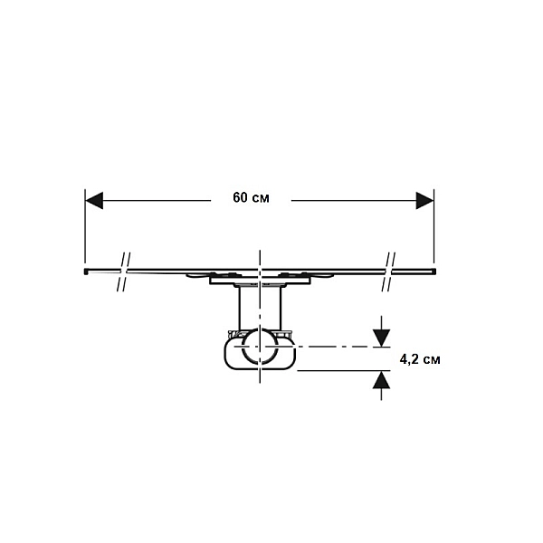 154.454.00.1 CleanLine20 Basic Душовий канал 60 см, сифон з гідрозатвором 50 мм та накладкою із матової нержавіючої сталі, для висоти вирівнювальної стяжки до 90 мм на трапі (1 сорт) - Фото - 5