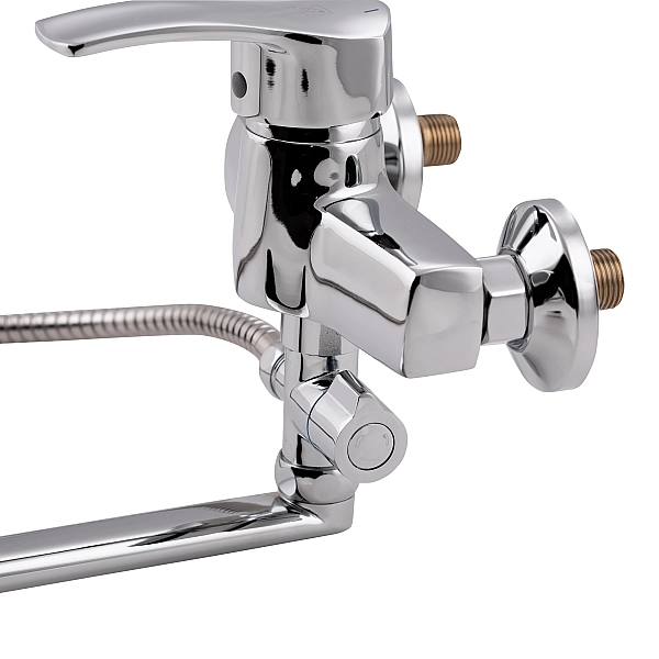 Смеситель для ванны Lidz Anny 005C2 с поворотным изливом (c душевым гарнитуром) (k40) LDANN005C2CRM35102 Chrome - Фото - 4