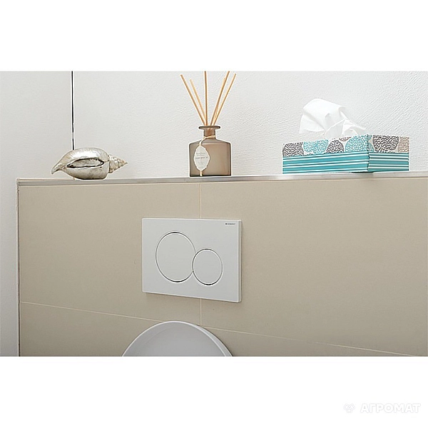 115.770.11.5 Sigma01 round Клавіша змиву, подвійний змив, колір білий глянець (1 сорт) - Фото - 3