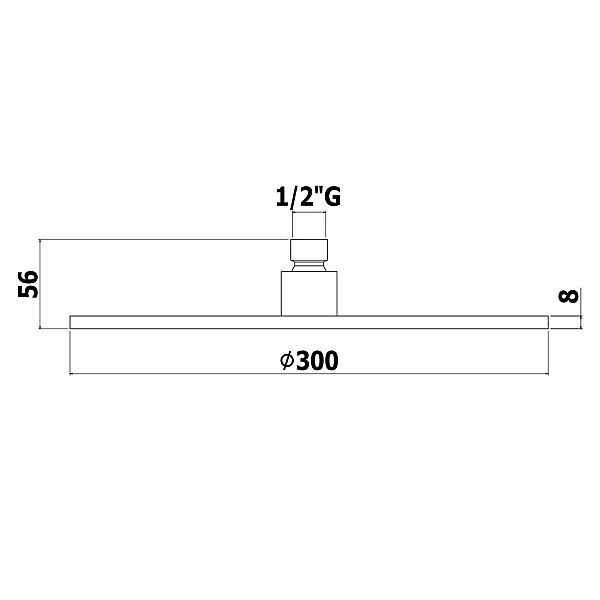 ZSOF 079 ST MASTER KING  Верхній душ 300 мм STEEL LOOKING (1 сорт) - Фото - 3
