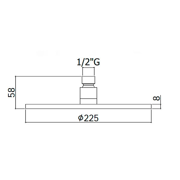 ZSOF074CR MASTER  Верхній душ, d 225mm, хром (1 сорт) - Фото - 3