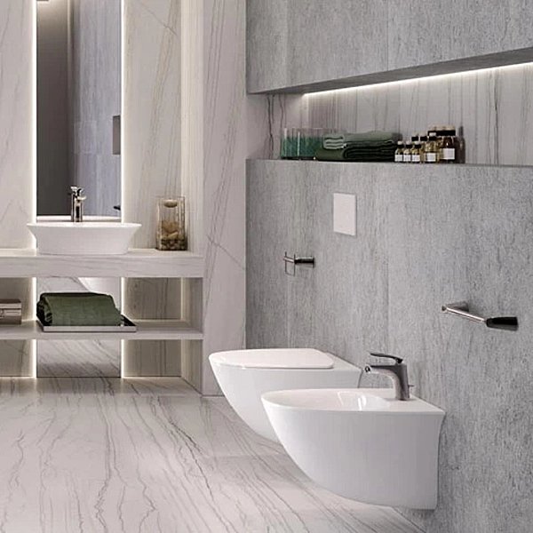 SENWC1446AWHA+SENSC3901WH RAK SENSATION Унітаз підвісний безобідковий з кришкою, білий 52см (1 сорт) - Фото - 4