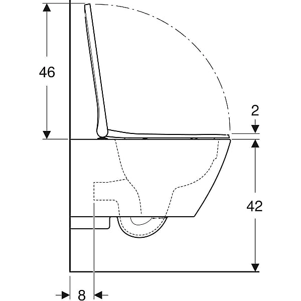 500.683.00.2 Smyle Square Комплект підвісного унітазу воронкоподібний, закрита форма, Rimfree, з сидінням із кришкою, що накриває сидіння: Білий (1 сорт) - Фото - 5