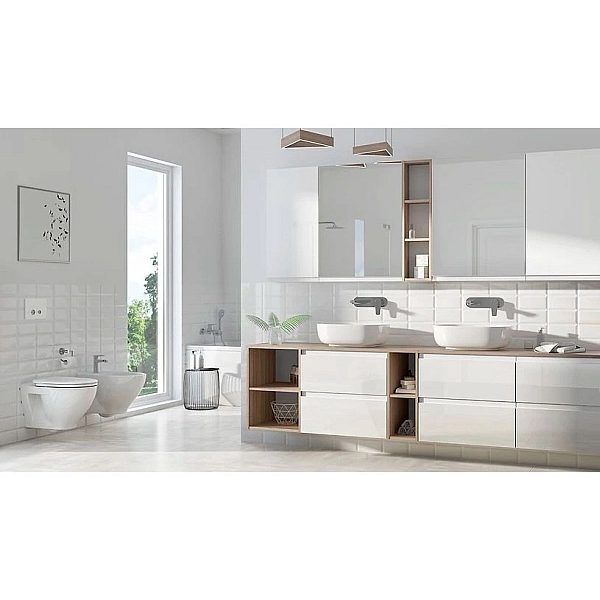 K116-050 MODUO Раковина на стільницю прямокутна 50х36, білий (1 сорт) - Фото - 4