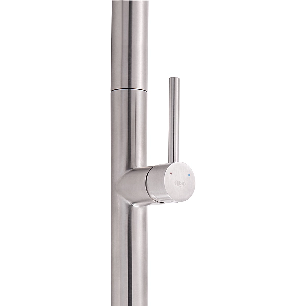 Смеситель для кухни Qtap Lenicka с выдвижным изливом QTLEN9138103UN Brushed Nickel PVD - Фото - 6