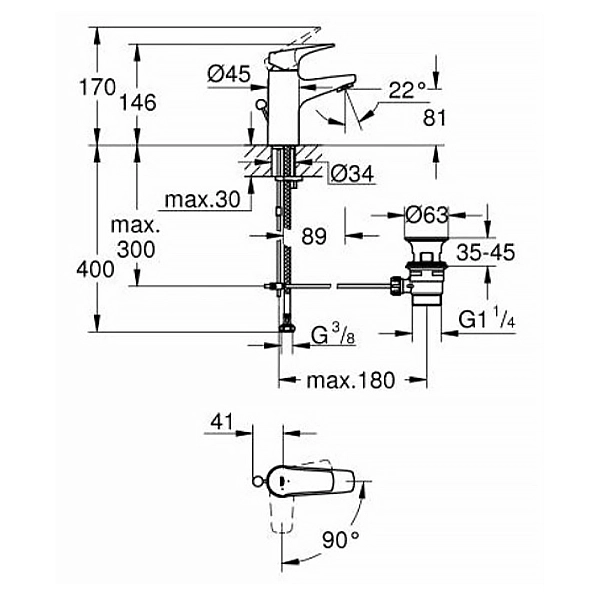23769000 Start Flow Змішувач д/раковини (1 сорт) - Фото - 2