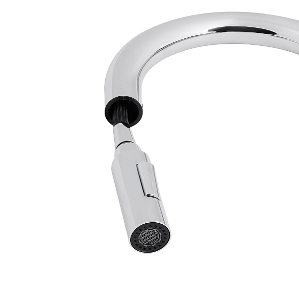 Смеситель для кухни Qtap Lenicka с выдвижным изливом QTLEN9138103UC Chrome - Фото - 5