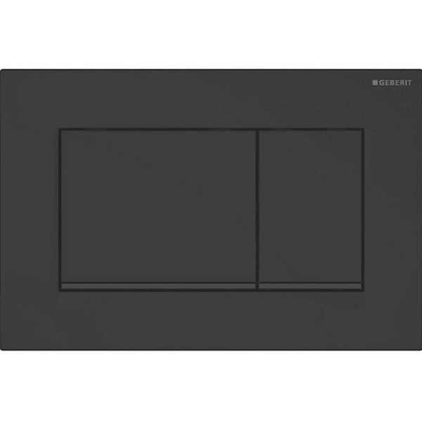 115.883.16.1 Sigma20 square Клавіша змиву, подвійний змив, легкоочисна поверхня, чорний мат/чорний (1 сорт) - Фото - 4