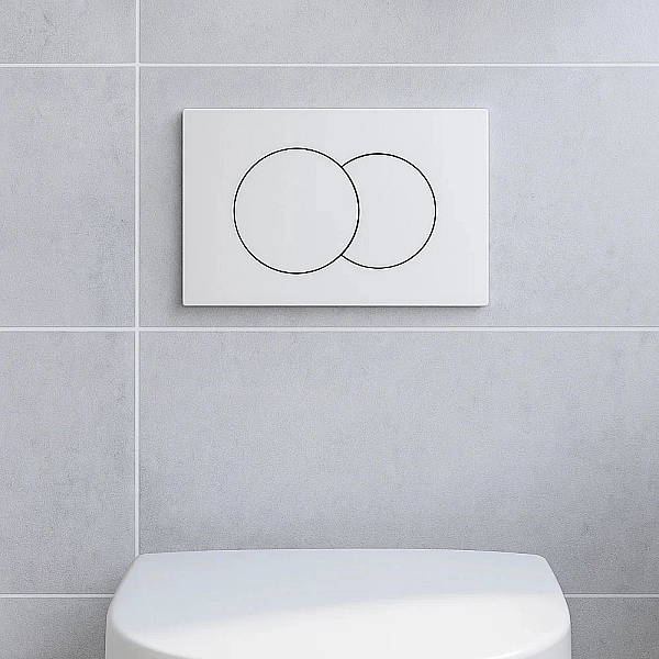 115.107.11.1 Delta01 Клавіша змиву з подвійним змивом: Альпійський білий глянець (1 сорт) - Фото - 6