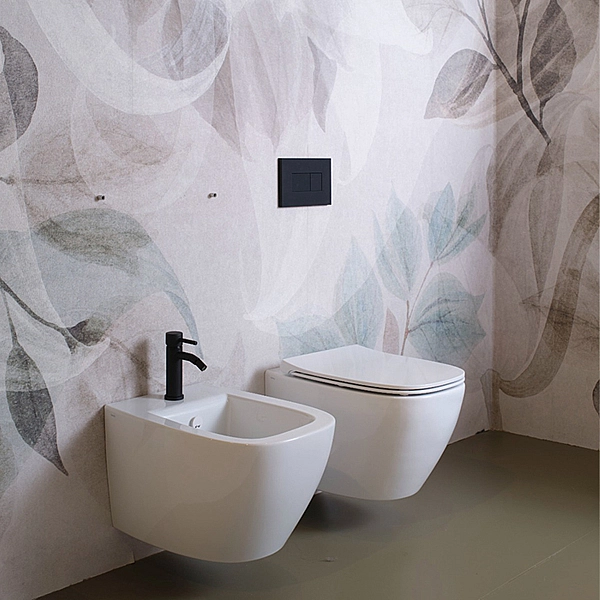 JU18/F85 /JU004  Juniper Унітаз підвісний + набір кріп.F85 +кришка(Ju004), , турбозмив Vertigo flush,  чорний матовий (1 сорт) - Фото - 4