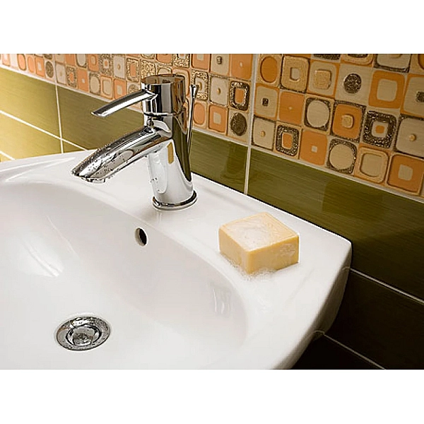 M1115500U IDOL Раковина 55см, з 1 отв.під зміш., з переливом, білий глянець (1 сорт) - Фото - 2