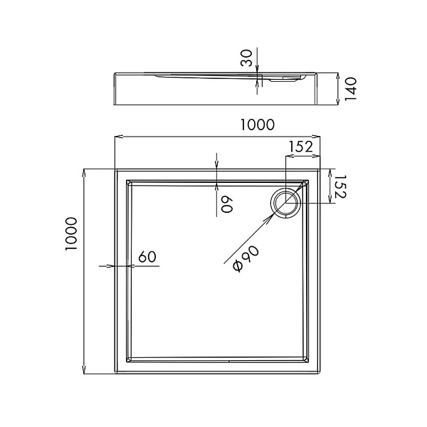 STR1010 FRAME Піддон 100*100 (1 сорт) - Фото - 2