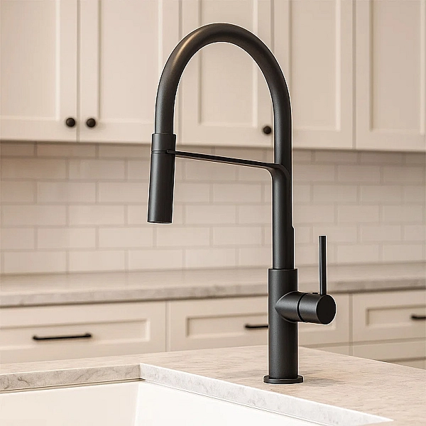 56110B LAGUNA Змішувач д/кухні, чорний матовий (1 сорт) - Фото - 3