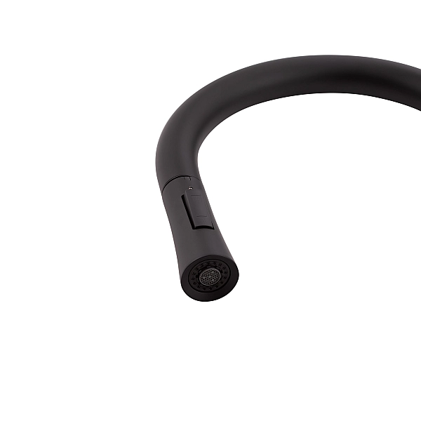 Смеситель для кухни Qtap Baruska с выдвижным изливом QTBAR9137103UB Black Matt - Фото - 6