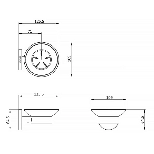 GW05 43 04 02 Creta Мильниця, полірована нержавіюча сталь (1 сорт) - Фото - 2