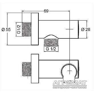 605470500 Kludi Шлангове підключення з тримачем (1 сорт) - Фото - 2