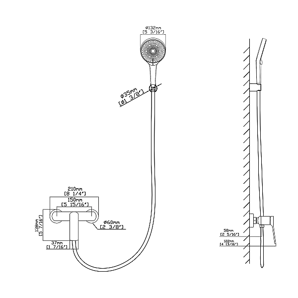Смеситель для душа Qtap Slavonice с душевым гарнитуром QTSLV4042103C Chrome - Фото - 2