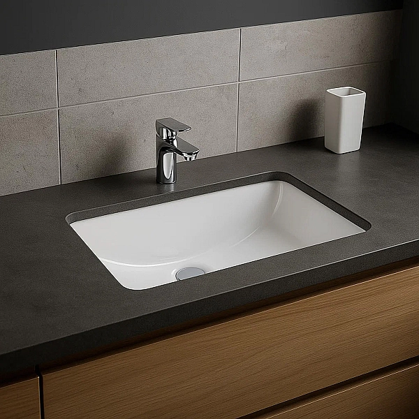 OC143AWHA CLEO Раковина під стільницю прямокутна 51см (1 сорт) - Фото - 4