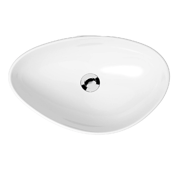 K116-052 MODUO Раковина  на стільницю асиметрична 55х36, білий (1 сорт)