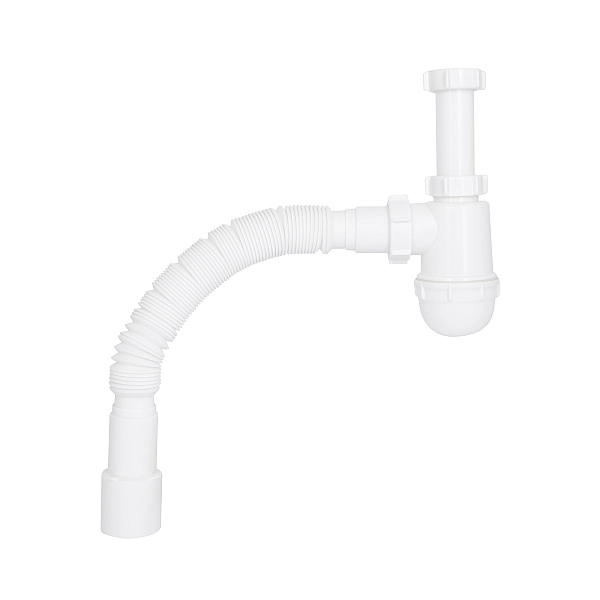 Сифон для раковини Lidz (WHI) 60 08 E003 00 (вихід 50 мм) без випуска - Фото - 3