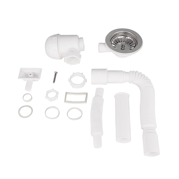 Сифон для кухонної мийки Lidz (WHI) 60 05 M001 01 EURO (вихід 50 мм) - Фото - 3