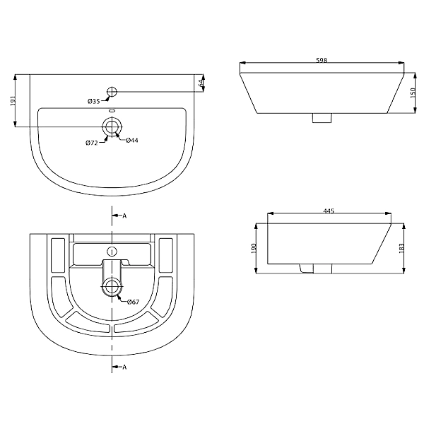 8100020 TOPIC Раковина 60х45 (1 сорт) - Фото - 2