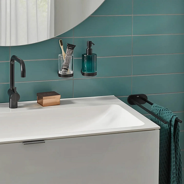 4320 133 00 Round Стакан, тримач чорний матовий (1 сорт) - Фото - 4