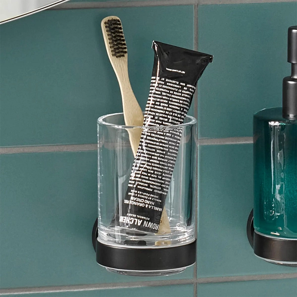 4320 133 00 Round Стакан, тримач чорний матовий (1 сорт) - Фото - 2