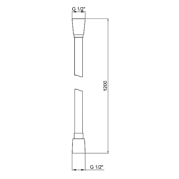 Шланг для ручного душу Qtap Hadice 1200 мм QTHADPVC120B Black Matt - Фото - 2