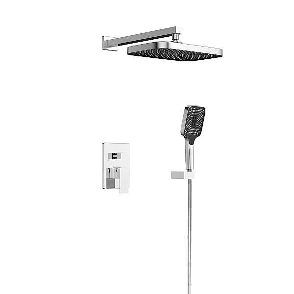 Душевая система универсальная Qtap Aquarius скрытого монтажа на два потребителя QTAQA64103NGC Chrome