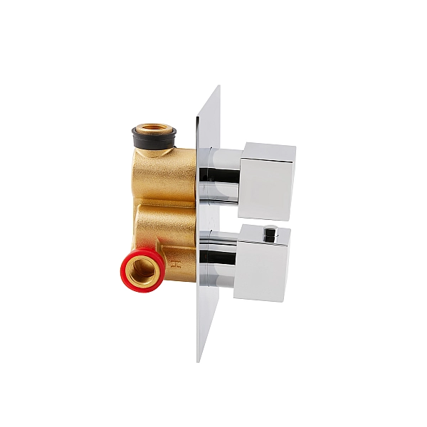 Душова система універсальна Qtap Aquarius термостатична прихованого монтажу на два споживача QTAQA65T103NGC Chrome - Фото - 4