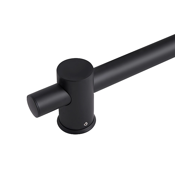 Душевая стойка с держателем универсальная Qtap Lepit 665 мм округлая QTLEP82103OB Black Matt - Фото - 3