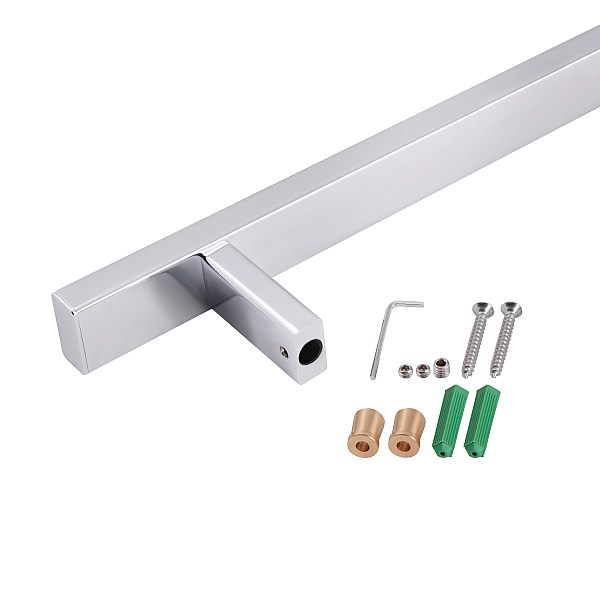 Душова стійка з тримачем універсальна Qtap Lepit 705 мм прямокутна QTLEP82103NC Chrome - Фото - 4