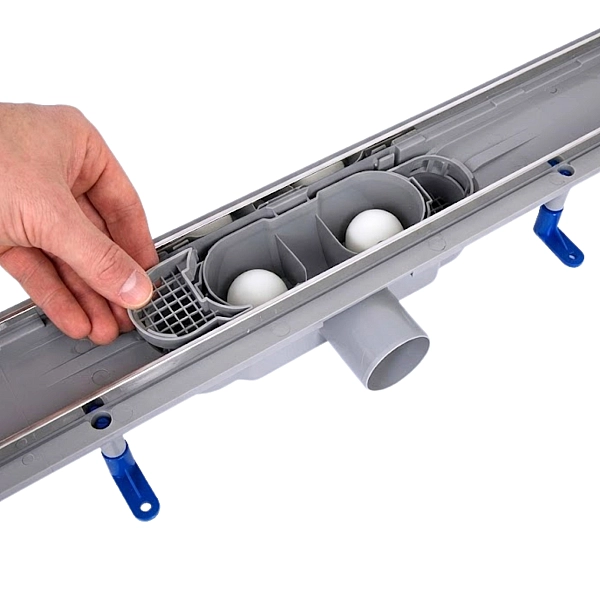 Трап Qtap Dry Tile304-600 лінійний з сухим закривом під плитку 600 мм - Фото - 4