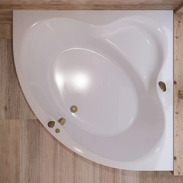 Ванна акрилова WGTRialto GARDA 140x140x58 на рамі, із фронтальною панеллю, колір білий глянець (1 сорт) - Фото - 4