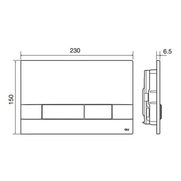 890827 OLI80 Інсталяція механічна+ клавішею Narrow, хром (1 сорт) - Фото - 3