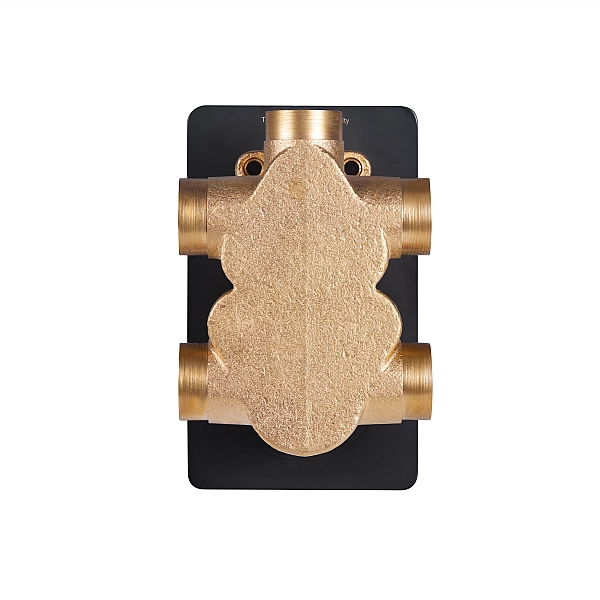 Змішувач для душу Qtap Votice термостатичний прихованого монтажу на три споживача QTVOT6443T105NKB Black Matt - Фото - 4