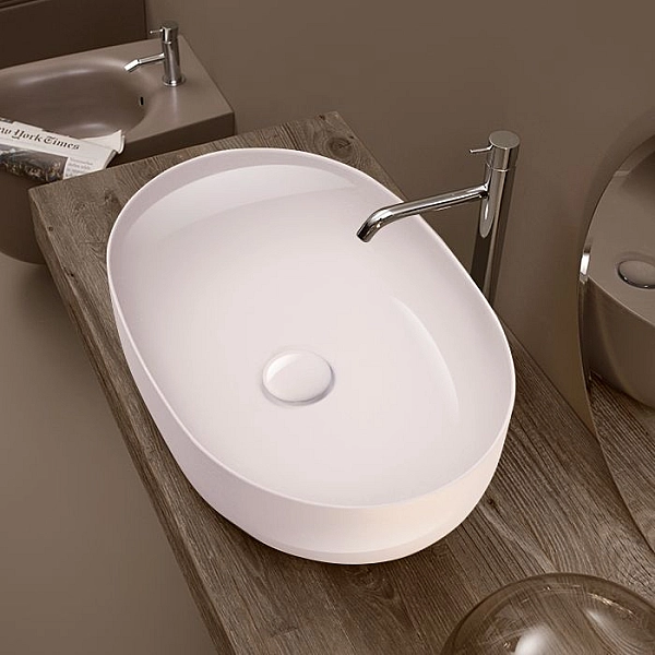 5343 01 Nolita Раковина на стільницю 60*40, білий (1 сорт) - Фото - 2