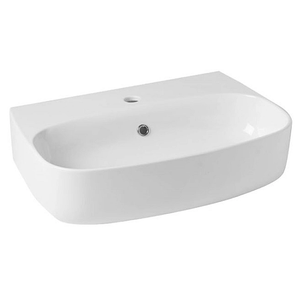 5341 01 Nolita Раковина на стільницю/підвісна с 1 отв. під змішувач 60*45, білий (1 сорт)