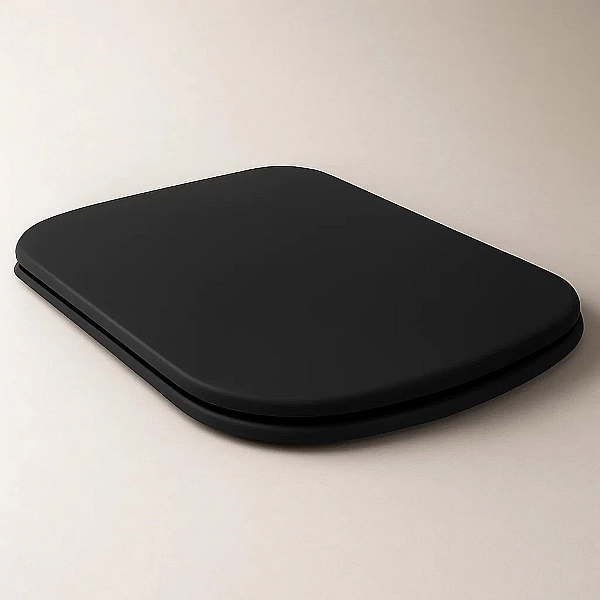 5191 31 Tribeca кришка для унітазу SLIM quick-fix, soft-close, петлі хром, чорний матовий (1 сорт)