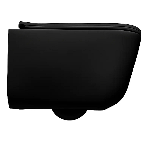 5191 31 Tribeca кришка для унітазу SLIM quick-fix, soft-close, петлі хром, чорний матовий (1 сорт) - Фото - 3