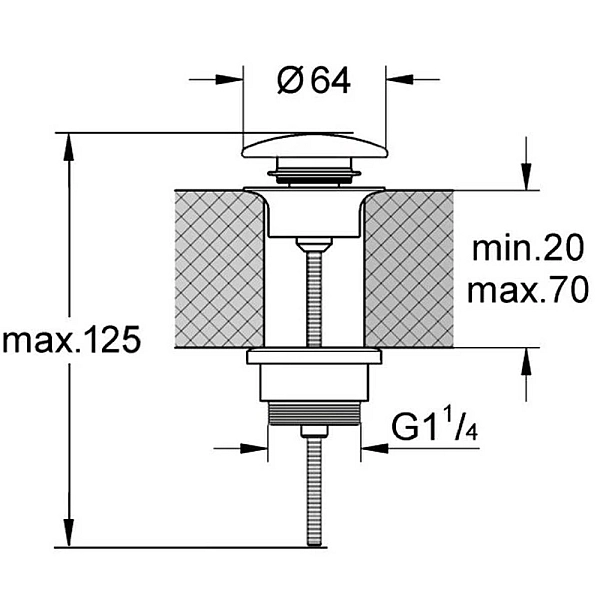 9233 30 Донний клапан постійний, білий матовий (1 сорт) - Фото - 2