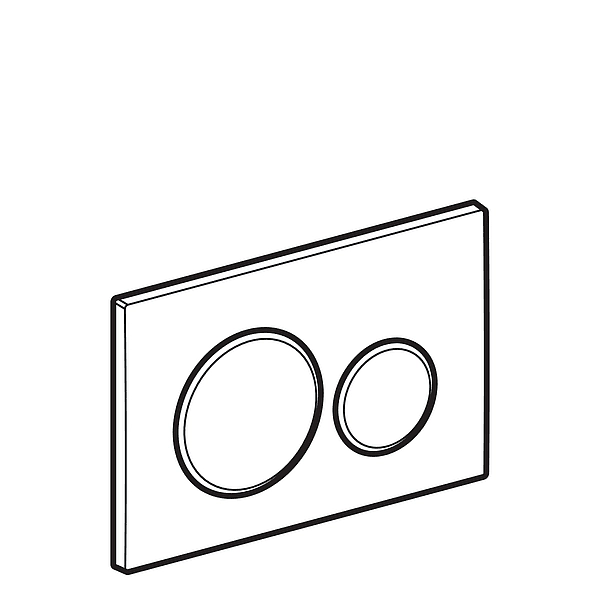 115.882.16.1 Sigma20 round Клавіша змиву, подвійний змив, легкоочисна поверхня, чорний мат/ чорний (1 сорт)
