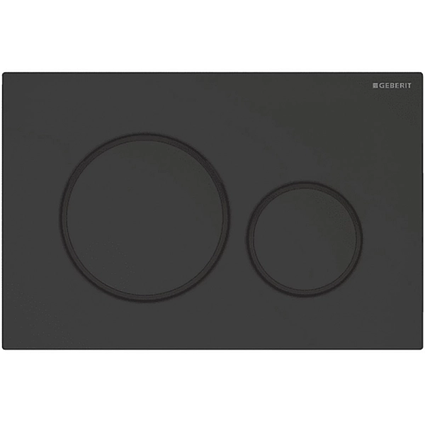 115.882.16.1 Sigma20 round Клавіша змиву, подвійний змив, легкоочисна поверхня, чорний мат/ чорний (1 сорт) - Фото - 4