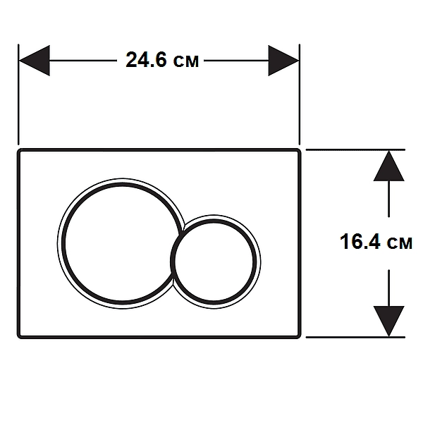 115.770.JQ.5 Sigma01 Клавіша змиву, подвійний змив, лакований матовий хром, з легкоочисною поверхнею (1 сорт) - Фото - 3