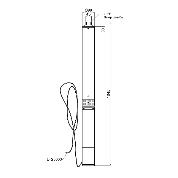 Насос погружной центробежный Thermo Alliance 4SSM6-11 1,1 кВт - Фото - 2