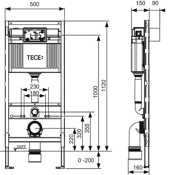 9400406 Комплект TECEbase (модуль+панель змиву TECEbase хром глянцевий+кріплення+прокладка) (1 сорт) - Фото - 2