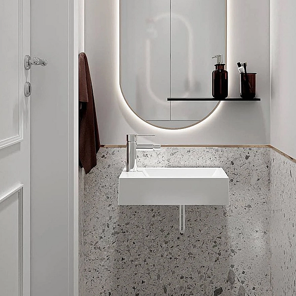 Раковина Faro R 408х227, колір білий, покриття глянець (1 сорт) - Фото - 6