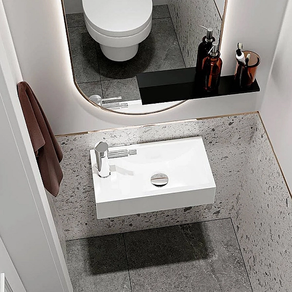 Раковина Faro R 408х227, колір білий, покриття глянець (1 сорт) - Фото - 5